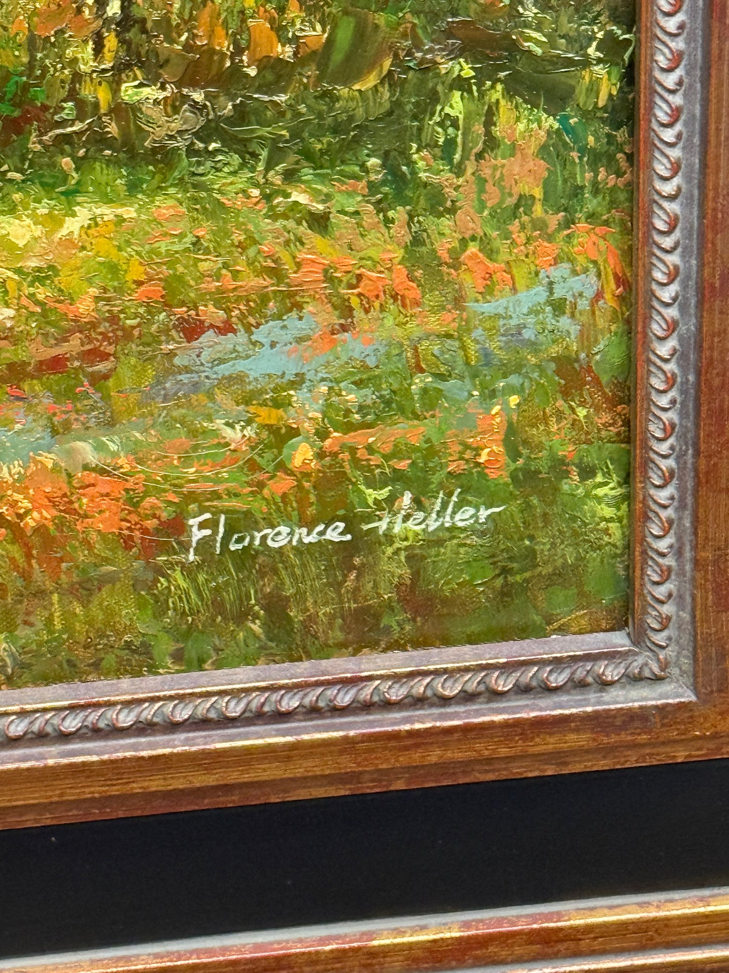 Original Vintage Framed Oil Painting by Florence Heller Size 30” X 34”