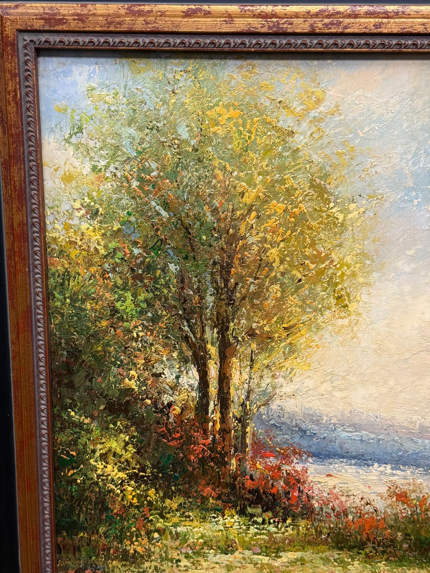 Original Vintage Framed Oil Painting by Florence Heller Size 30” X 34”
