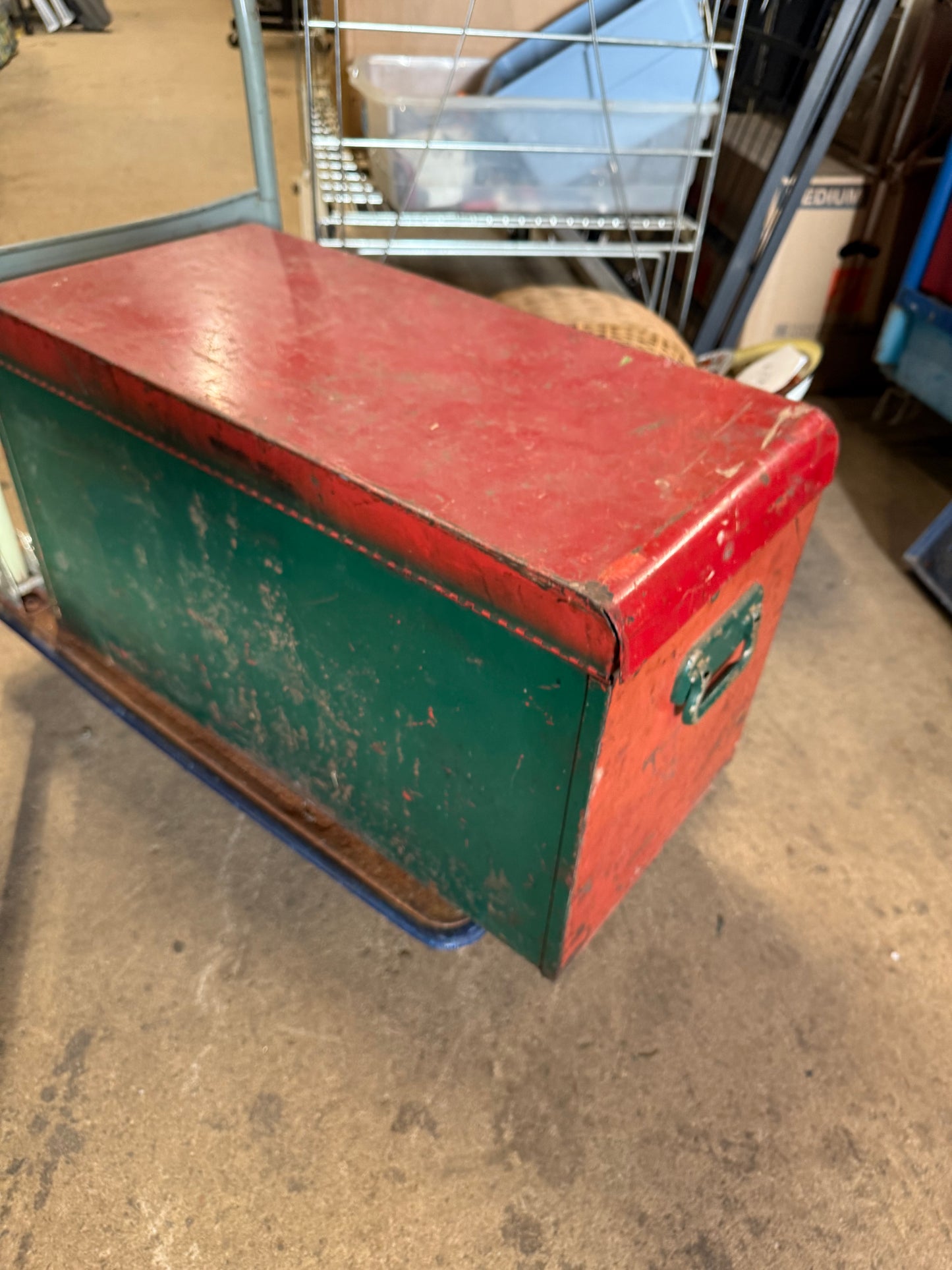Leutheuser Hillsdale Red Vintage Mechanics ToolBox, Garage Chest