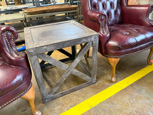 Square Steel Retro Side Table 20x20x20 Commercial