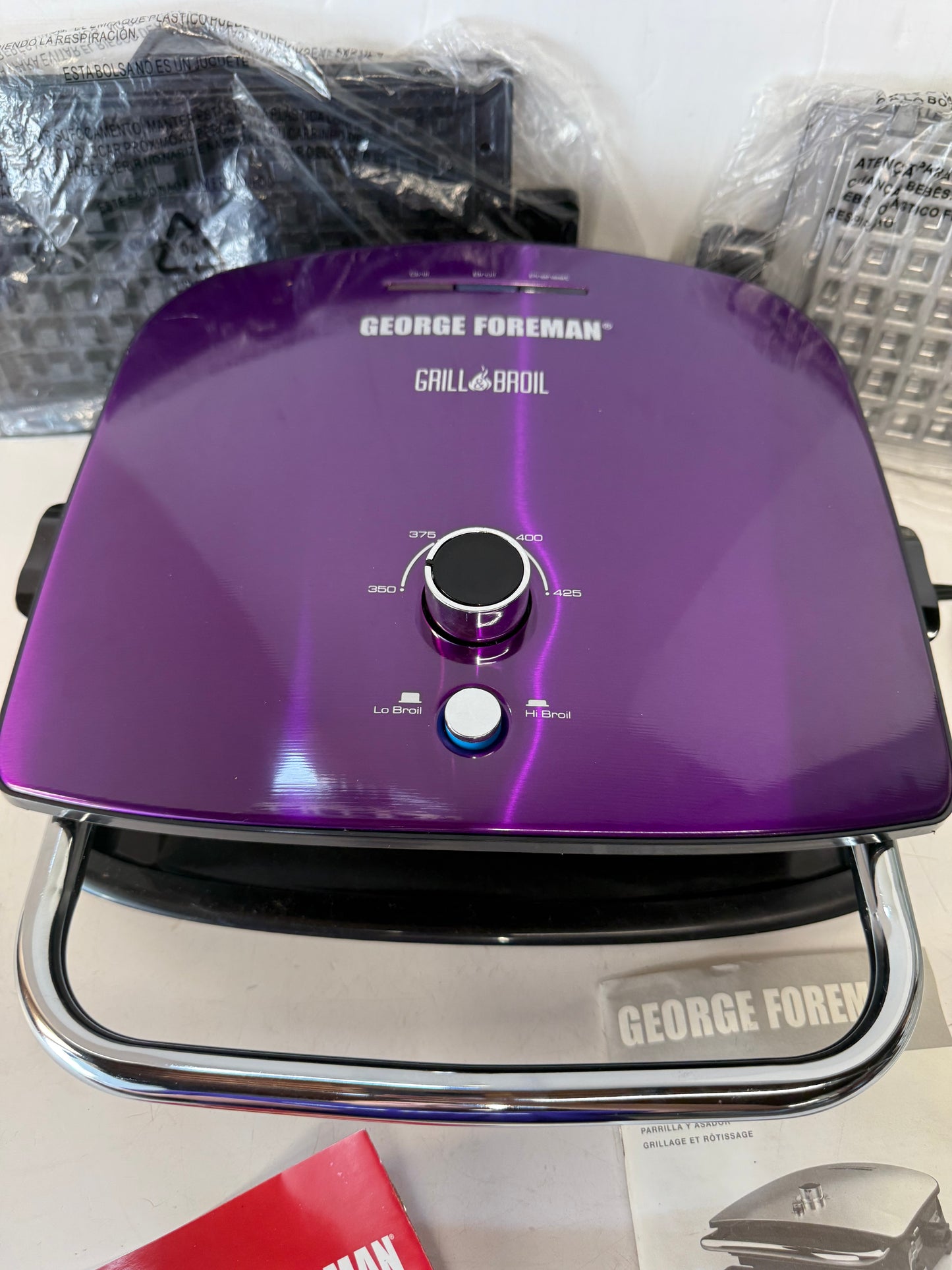 Purple George Forman Grill & Broil GBR5750S
