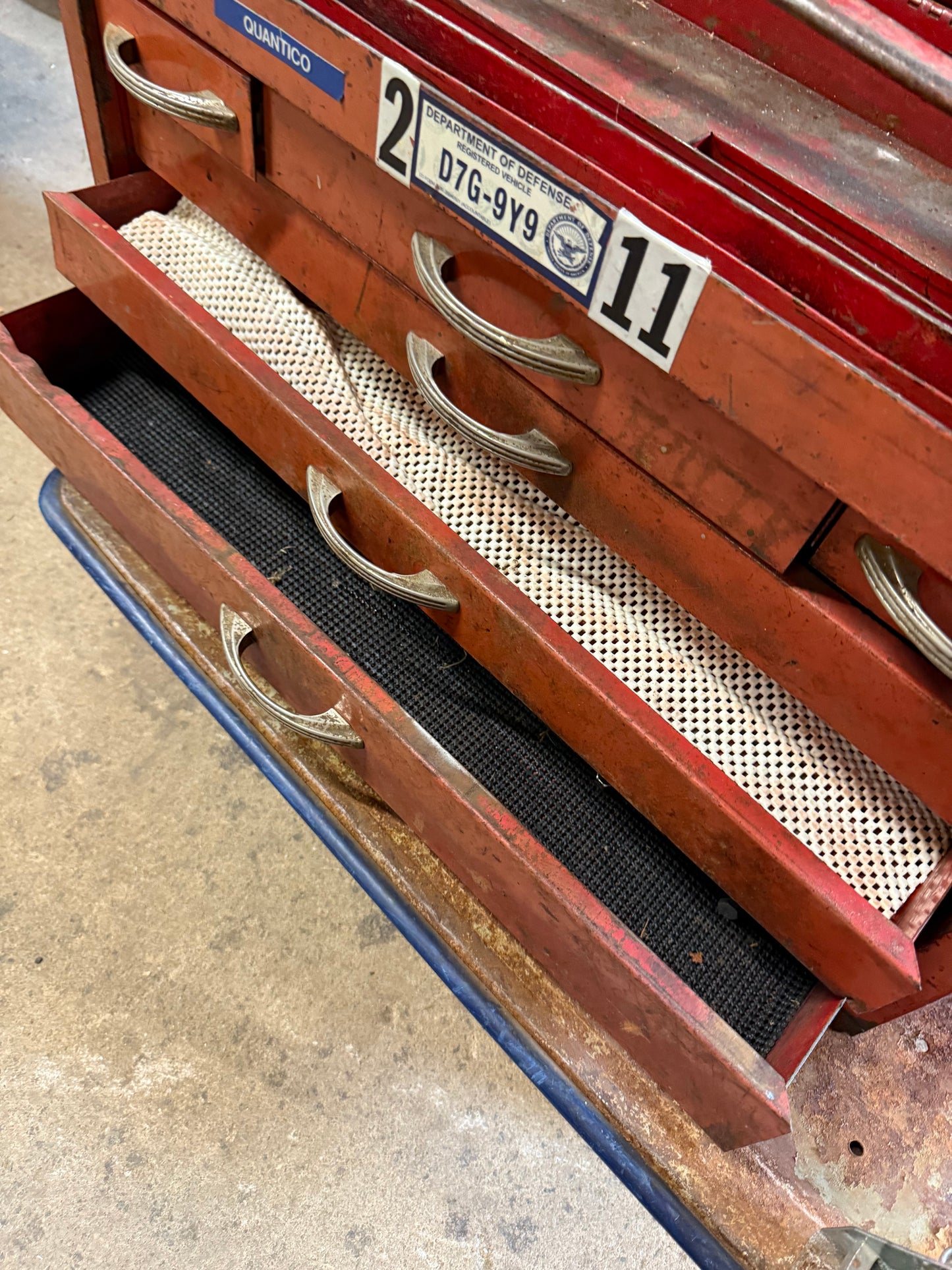 Leutheuser Hillsdale Red Vintage Mechanics ToolBox, Garage Chest