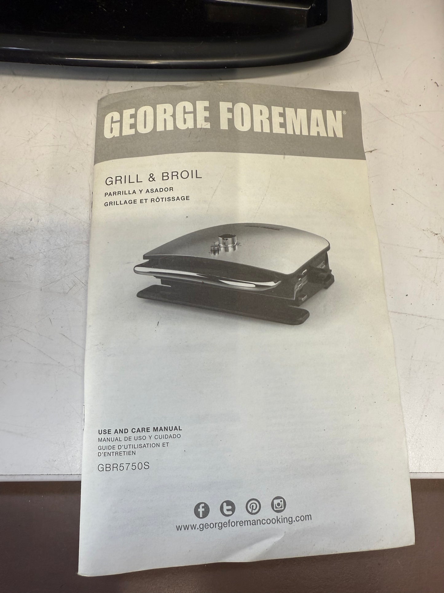 Purple George Forman Grill & Broil GBR5750S