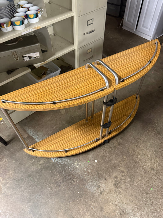 Rolling Side Table that Transforms to Long Table