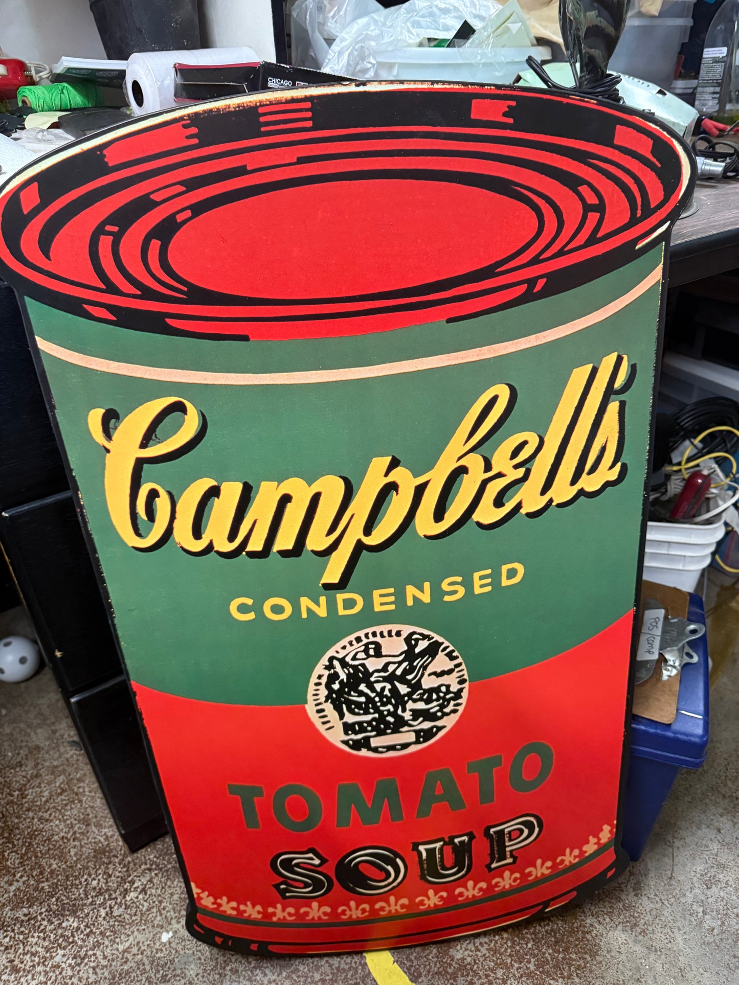 Pair Campbell Tomato Soup Wooden Wall Signs 20”x35”x1”