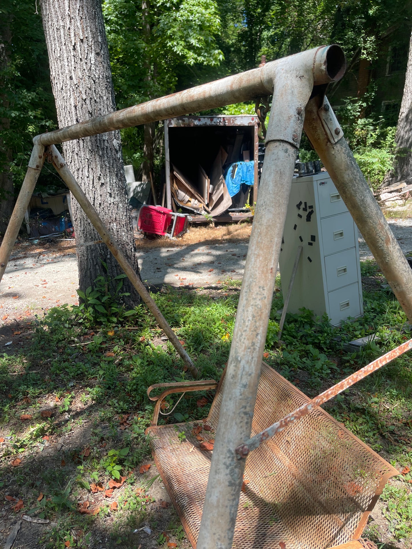 Antique Wrought Iron Porch Swing