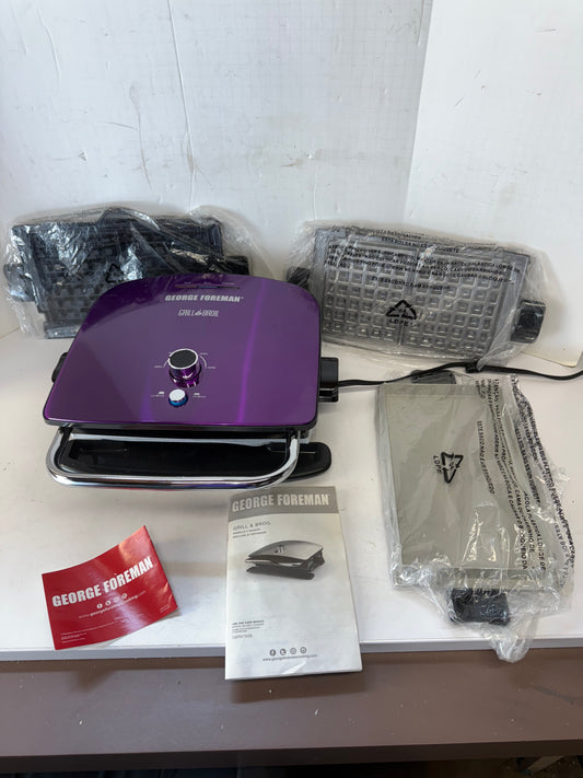 Purple George Forman Grill & Broil GBR5750S
