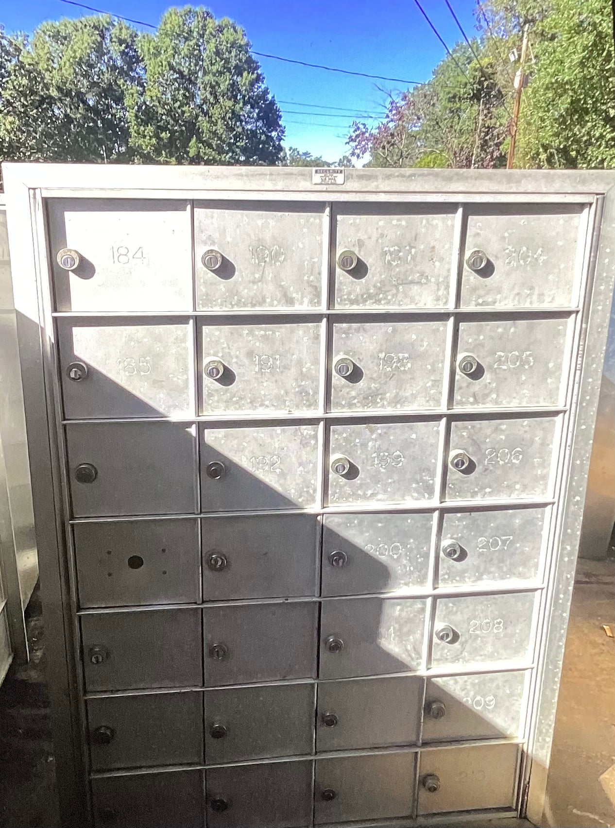 Horizontal Mailboxes, RR, Seven Units Available