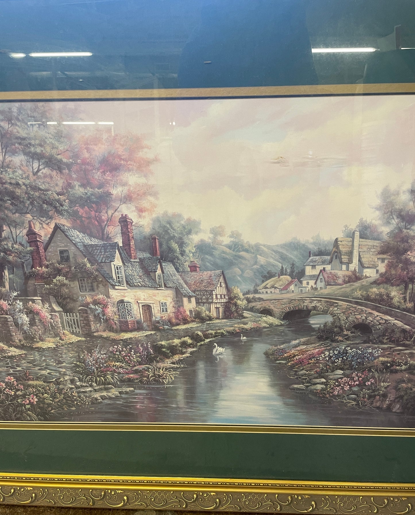 Valley of the River Beck, Print by Carl Valente, English Countryside Cottage 44X32