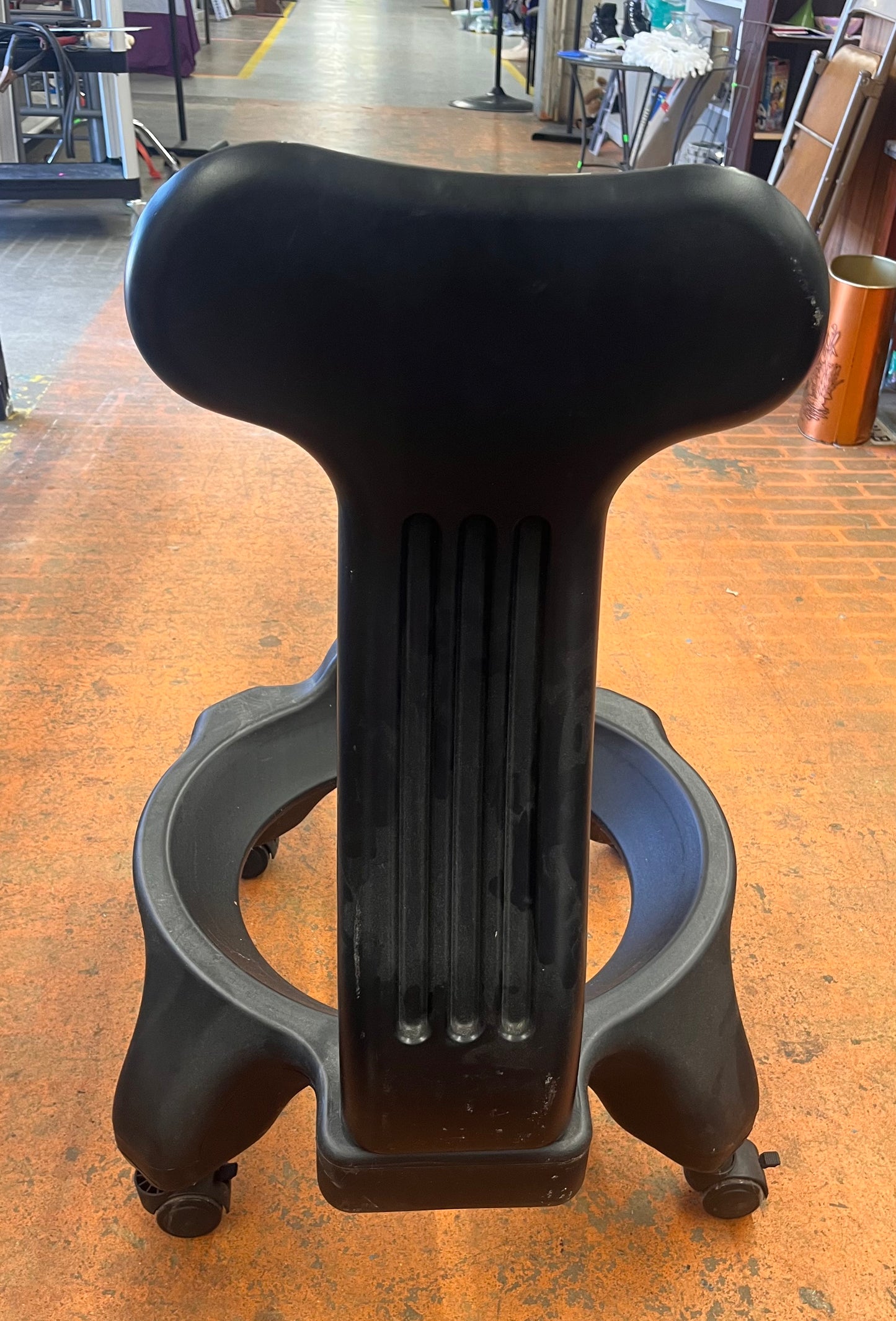 Gaiam Exercise Ball Chair with Back Support, Rolling Office Stool Balance Ball Chair, Home Gym Yoga Stability Ball Seat for Abs, Birthing