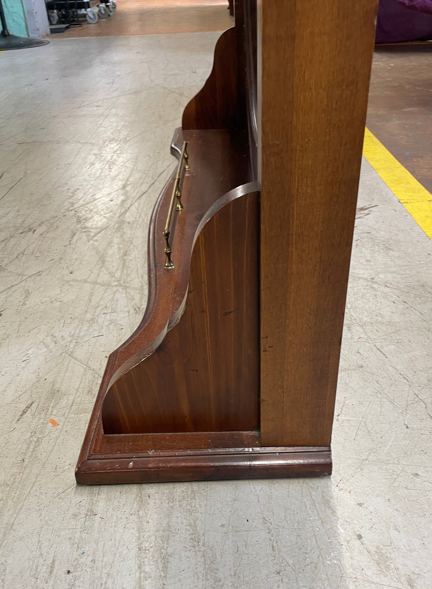Large Oak Oval Over Mantle Or Dresser Mirror