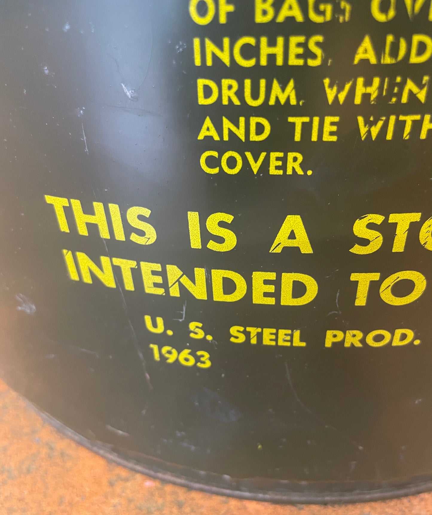 1963 CIVIL DEFENSE 17 1/2 GALLON MILITARY SURVIVAL BARREL VINTAGE (Drum Only) Nr 1