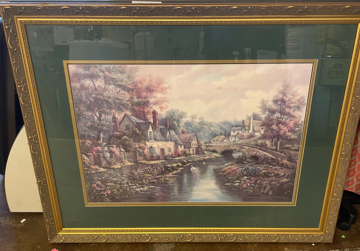 Valley of the River Beck, Print by Carl Valente, English Countryside Cottage 44X32