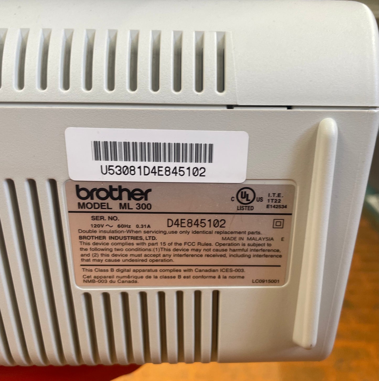 Brother ML-300 Electronic Display Typewriter with A Daisywheel & New Brother Lift-Off Correction Tape 3010 2/Pack