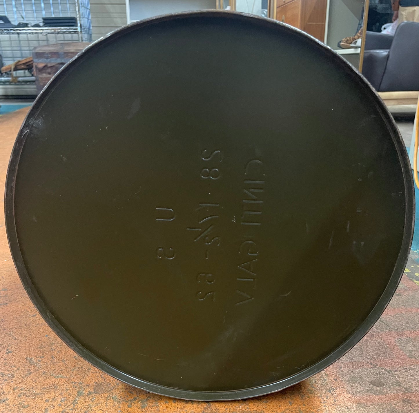 Metal Vintage Department of Civil Defense Survival Barrel 17.5 GAL w/Lid 24" (Drum Only) Nr 3
