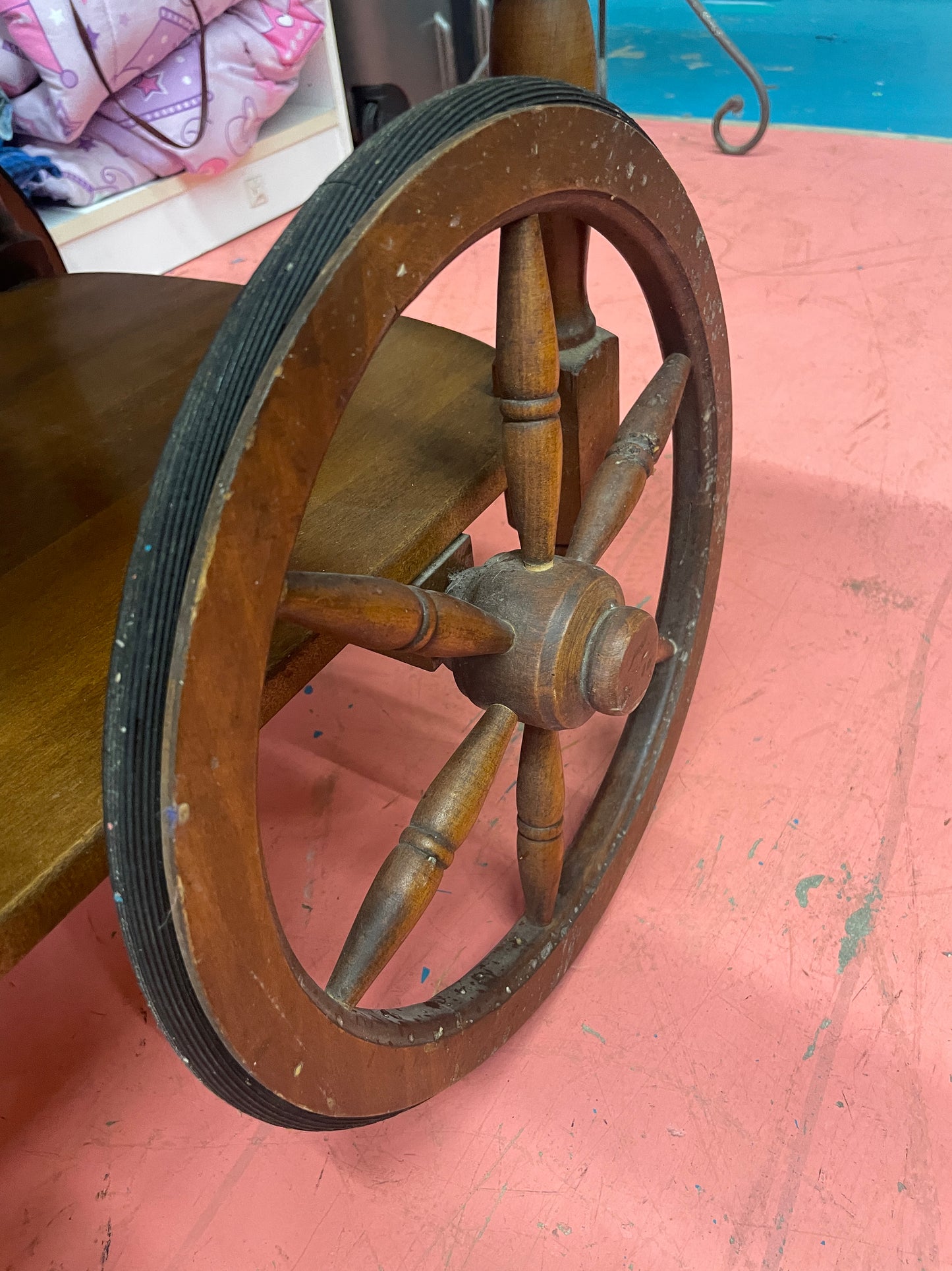 Drop Leaf Bar Wagon Cart Table