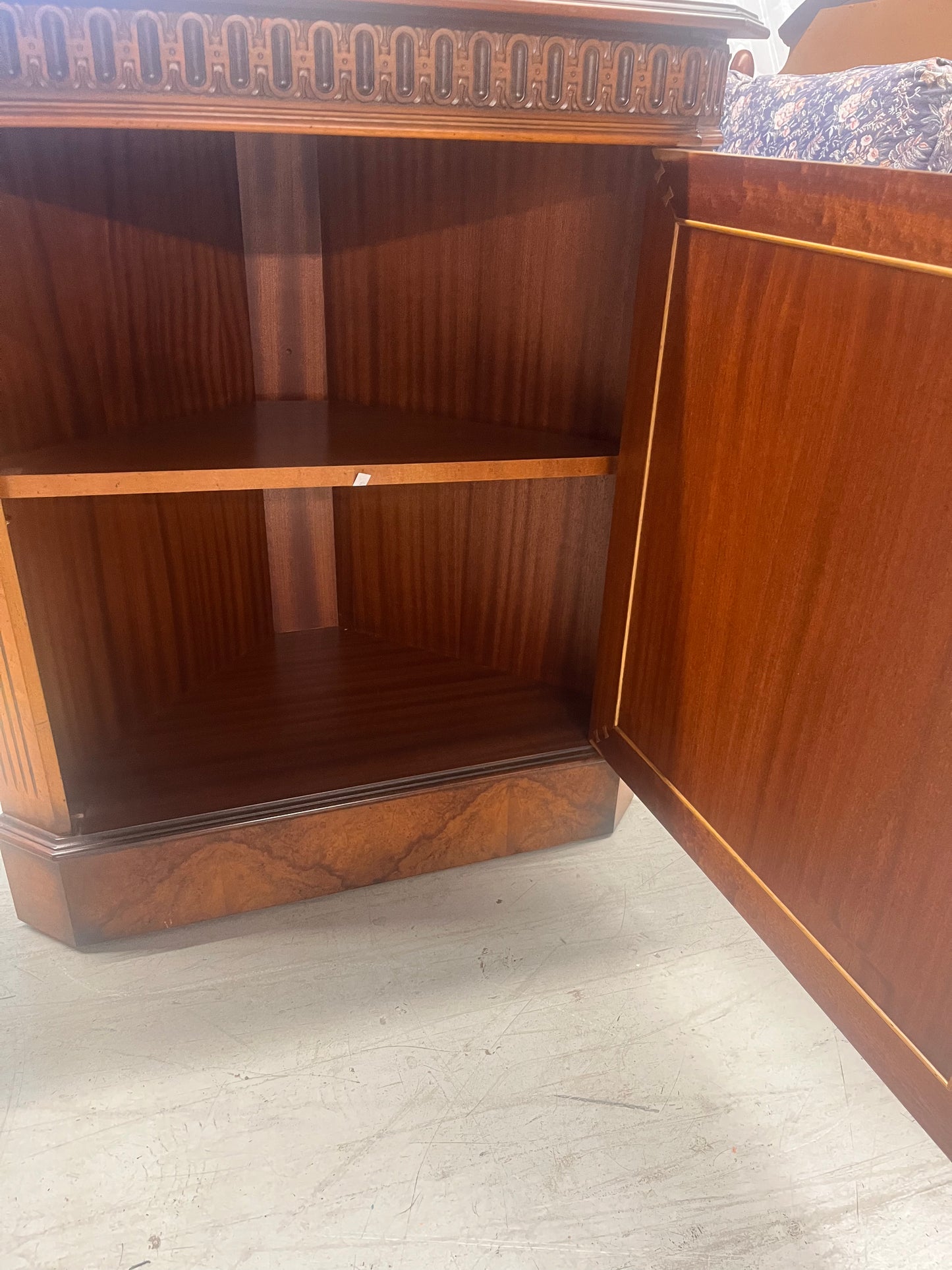 Priba Furniture Co.Corner Cabinet with Key Made in England