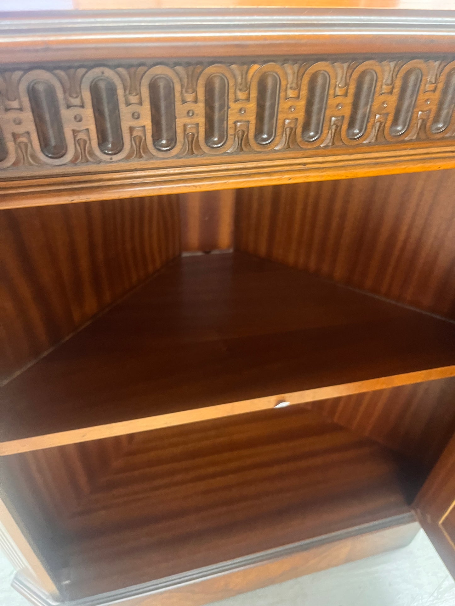 Priba Furniture Co.Corner Cabinet with Key Made in England