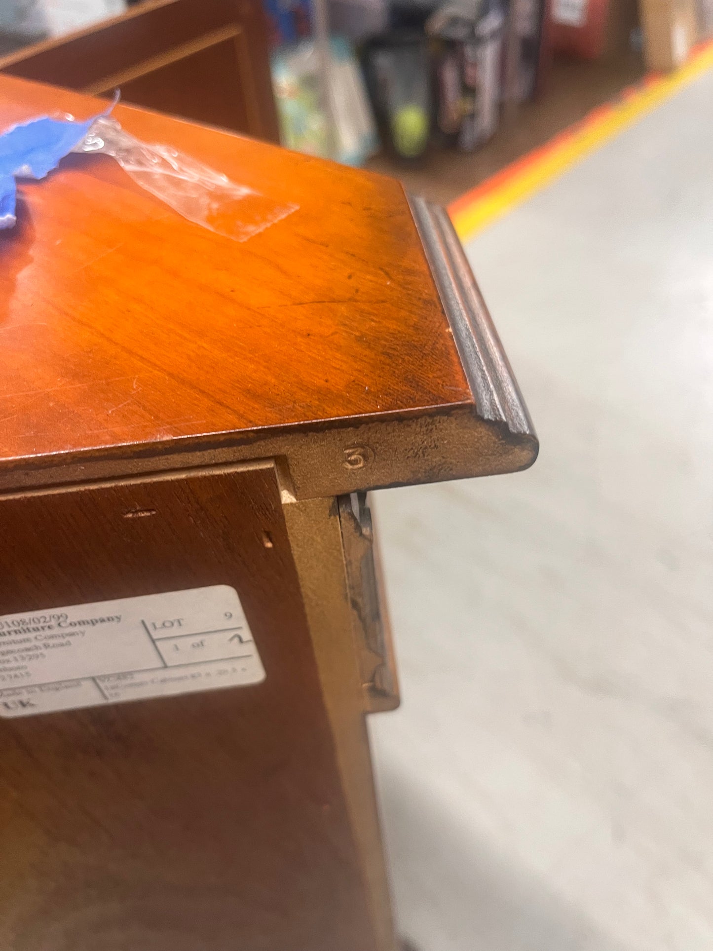Priba Furniture Co.Corner Cabinet with Key Made in England
