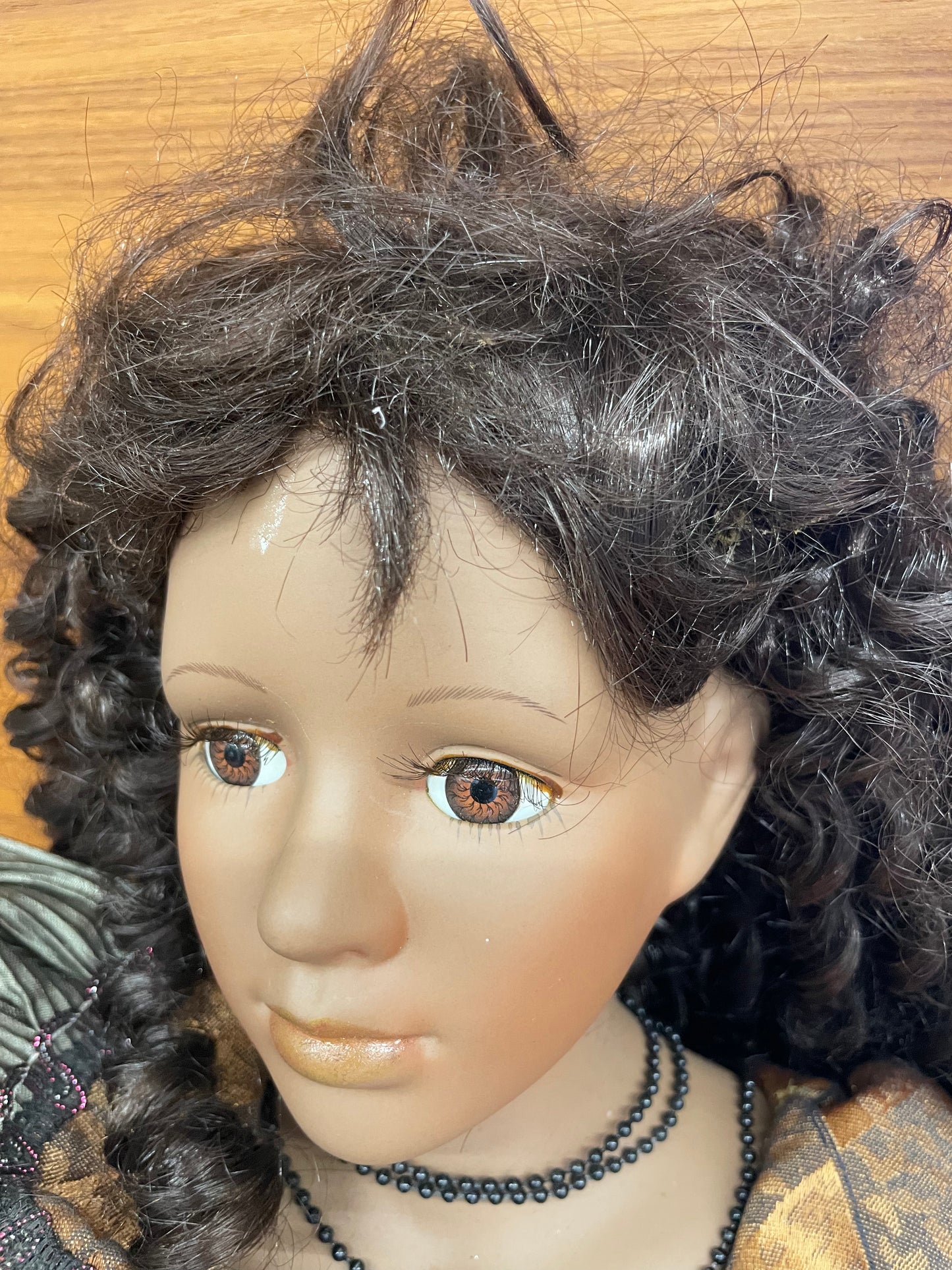 VERY RARE 4 FOOT VINTAGE ASHLEY BELLE PORCELIAN DOLL, SOUTHERN BELLE STYLE V-47