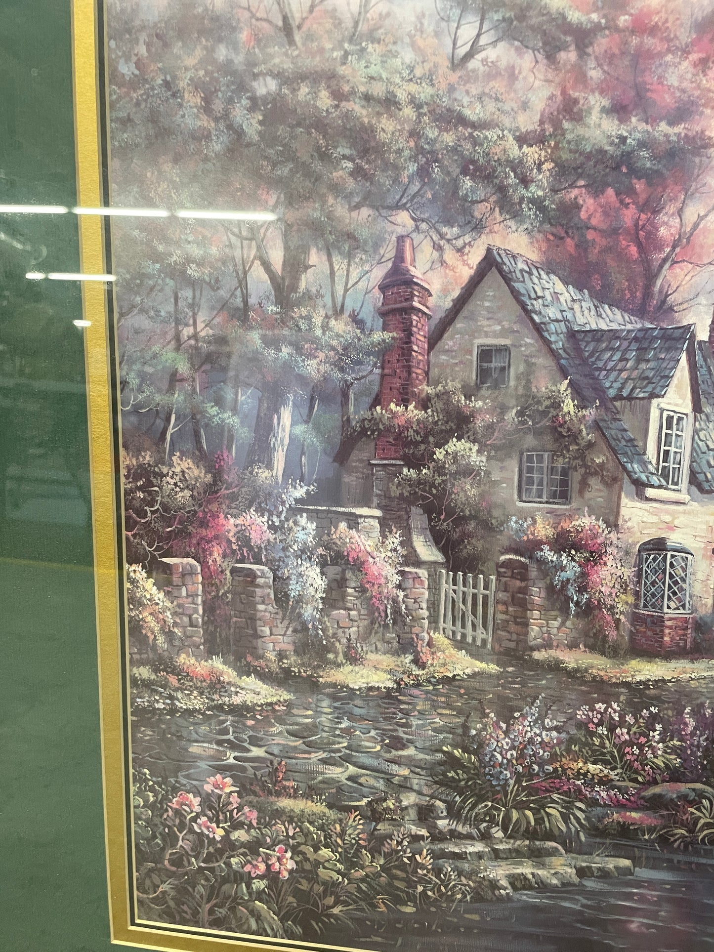 Valley of the River Beck, Print by Carl Valente, English Countryside Cottage 44X32