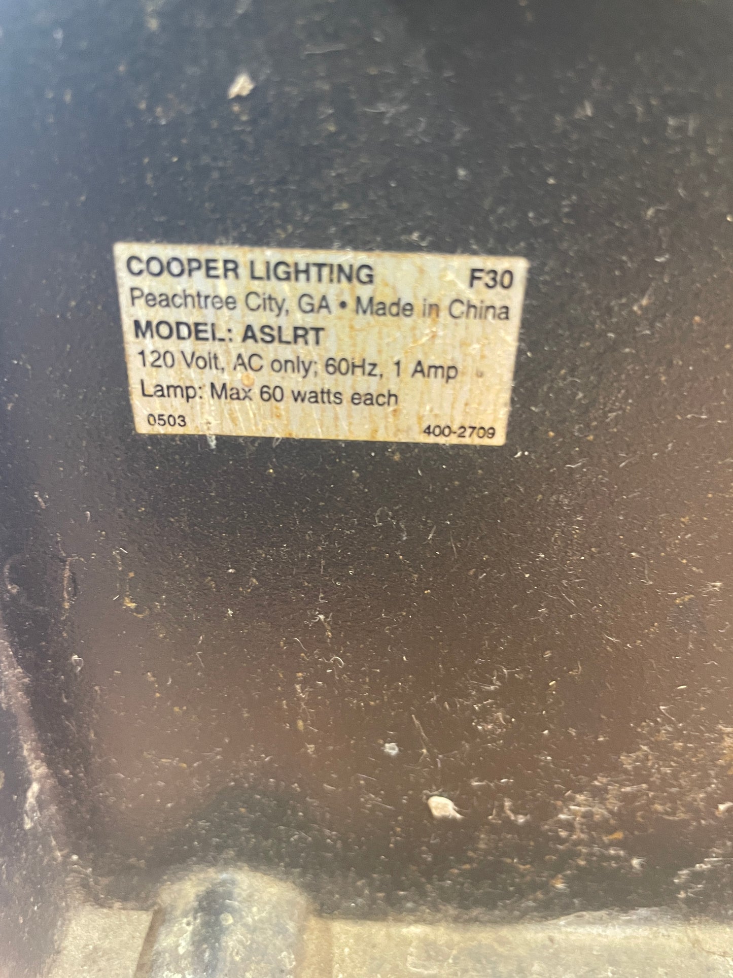 Cooper Lighting Outdoor Wall Mount ASLRT