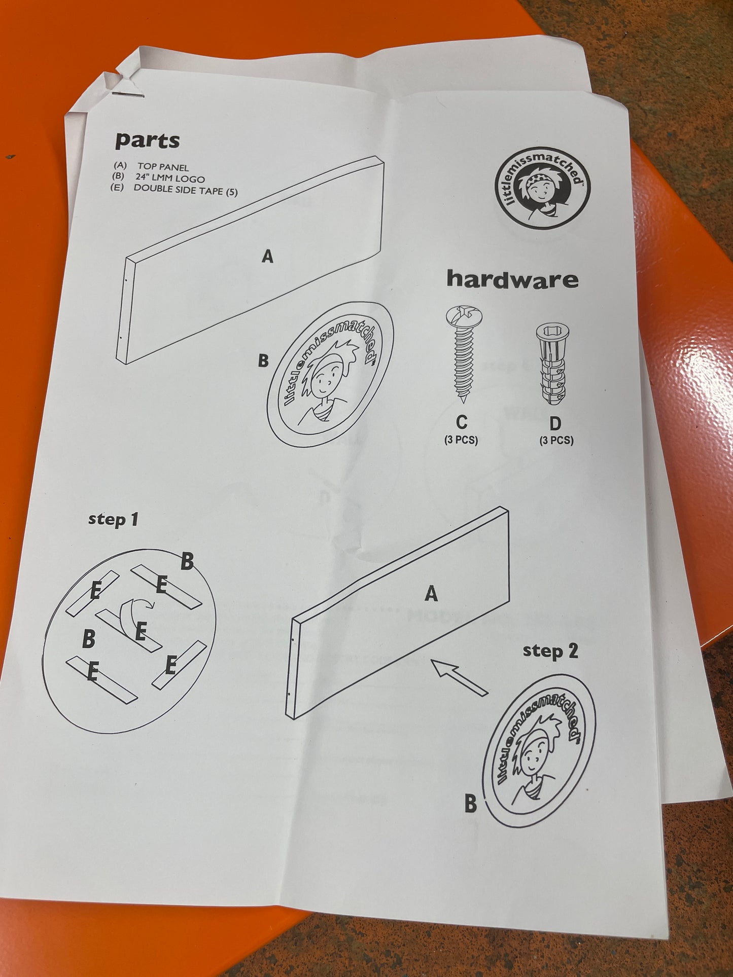 Orange Display Header / Shelf