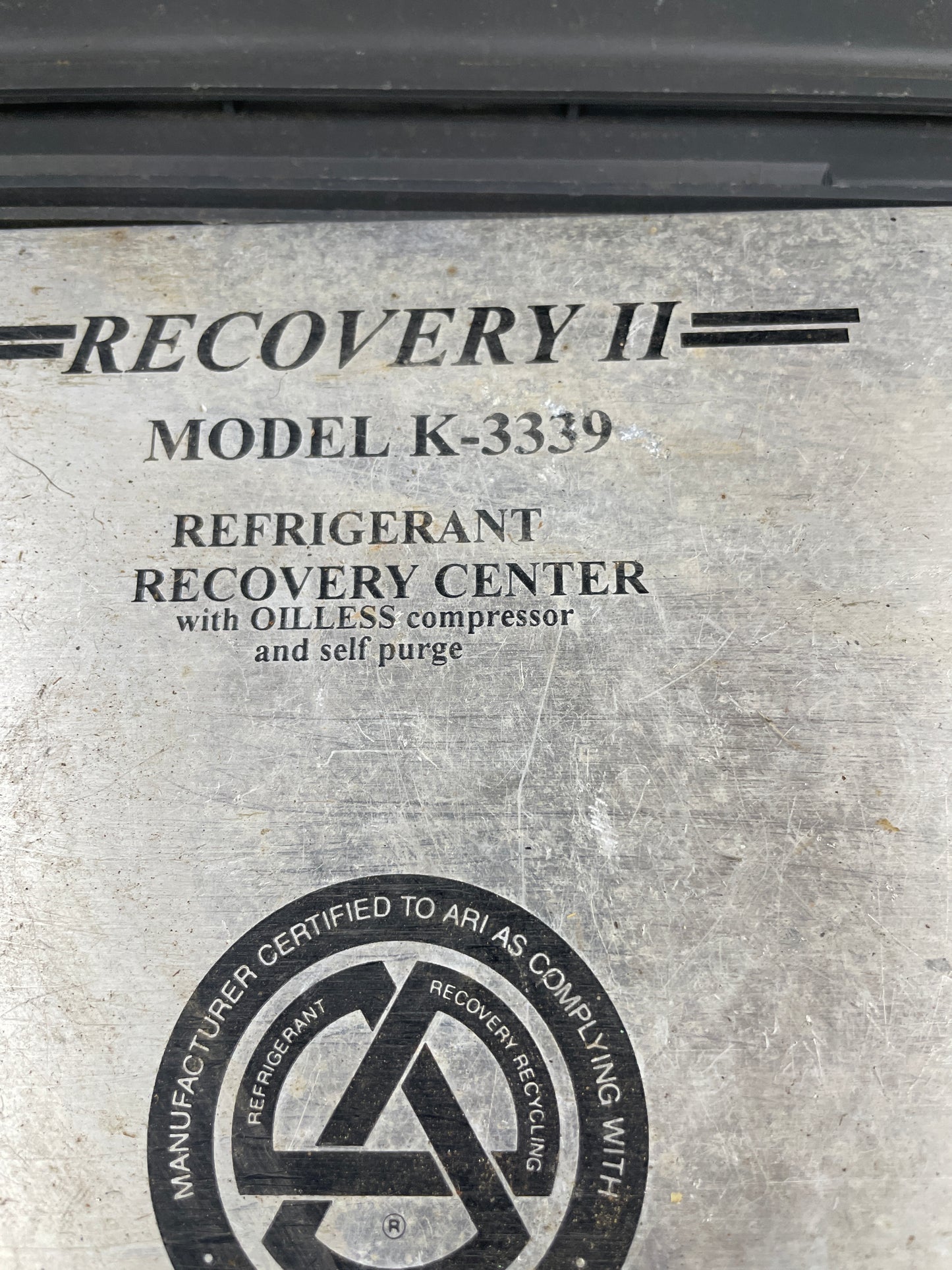 Refrigerant Recovery II Center Model K-3339