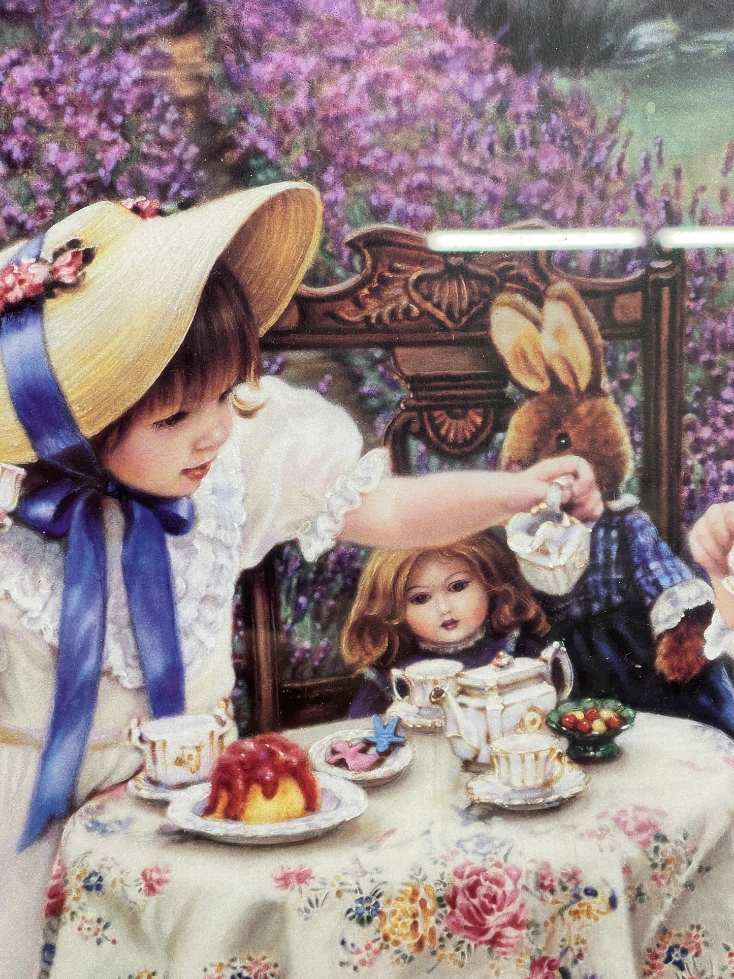 Art, CC, Print, Framed Lithograph, “Afternoon Tea” By Sandra Kuck, Authenticated 24x16