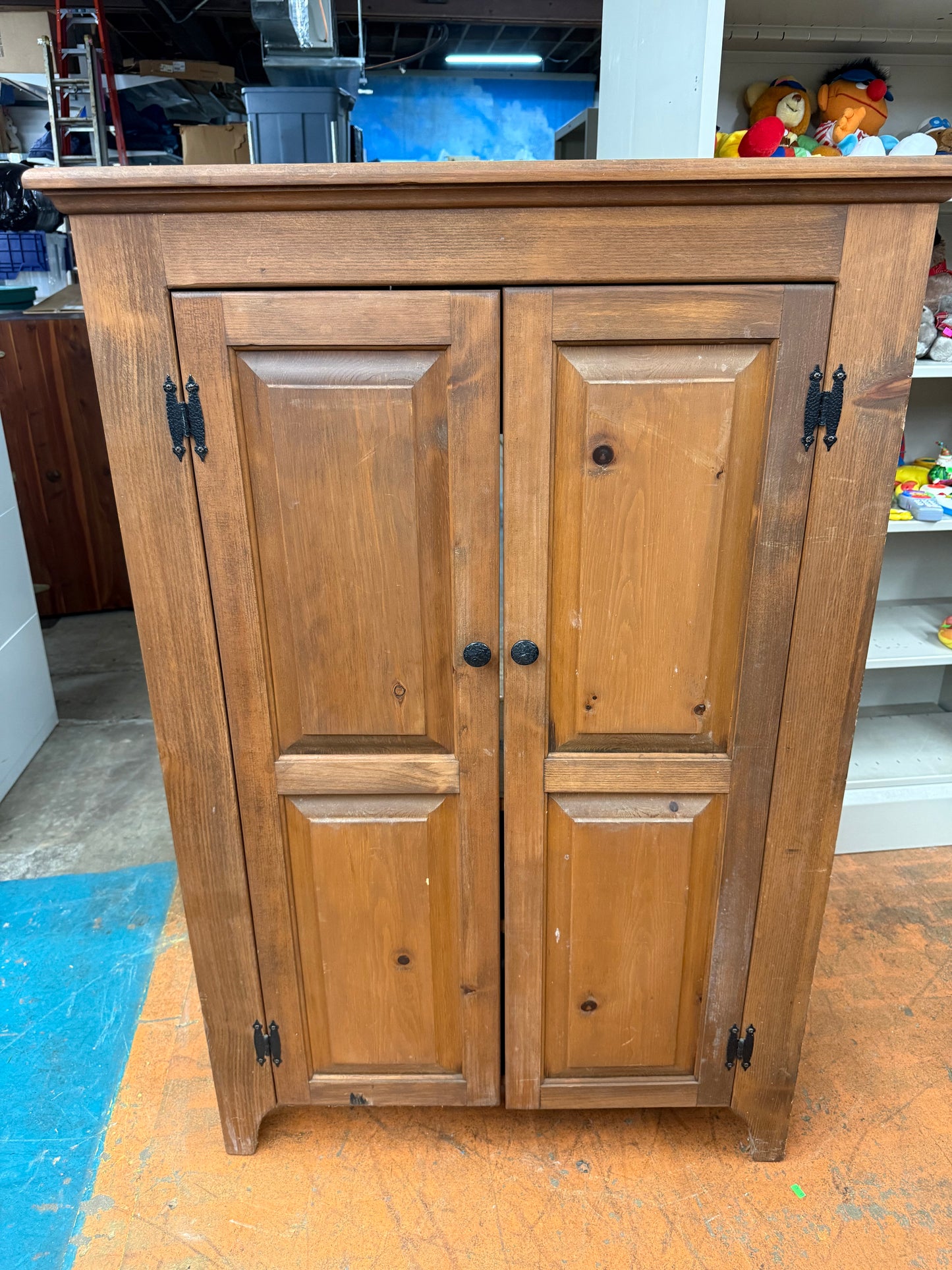 Skinny TV Kitchen Country Style Wood Cabinet