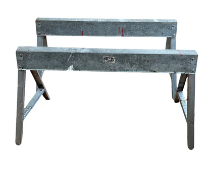 Pair of Handy Horse 
Galvanized Steel Folding Sawhorses.