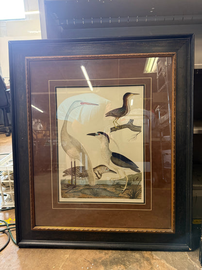 Pair Heron Family I & II Wilson Framed Painting Prints 24x29