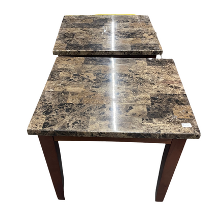 Set of Faux Marble End Tables