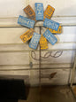 Vintage Garden Farm license Plate WindMill Flower Design