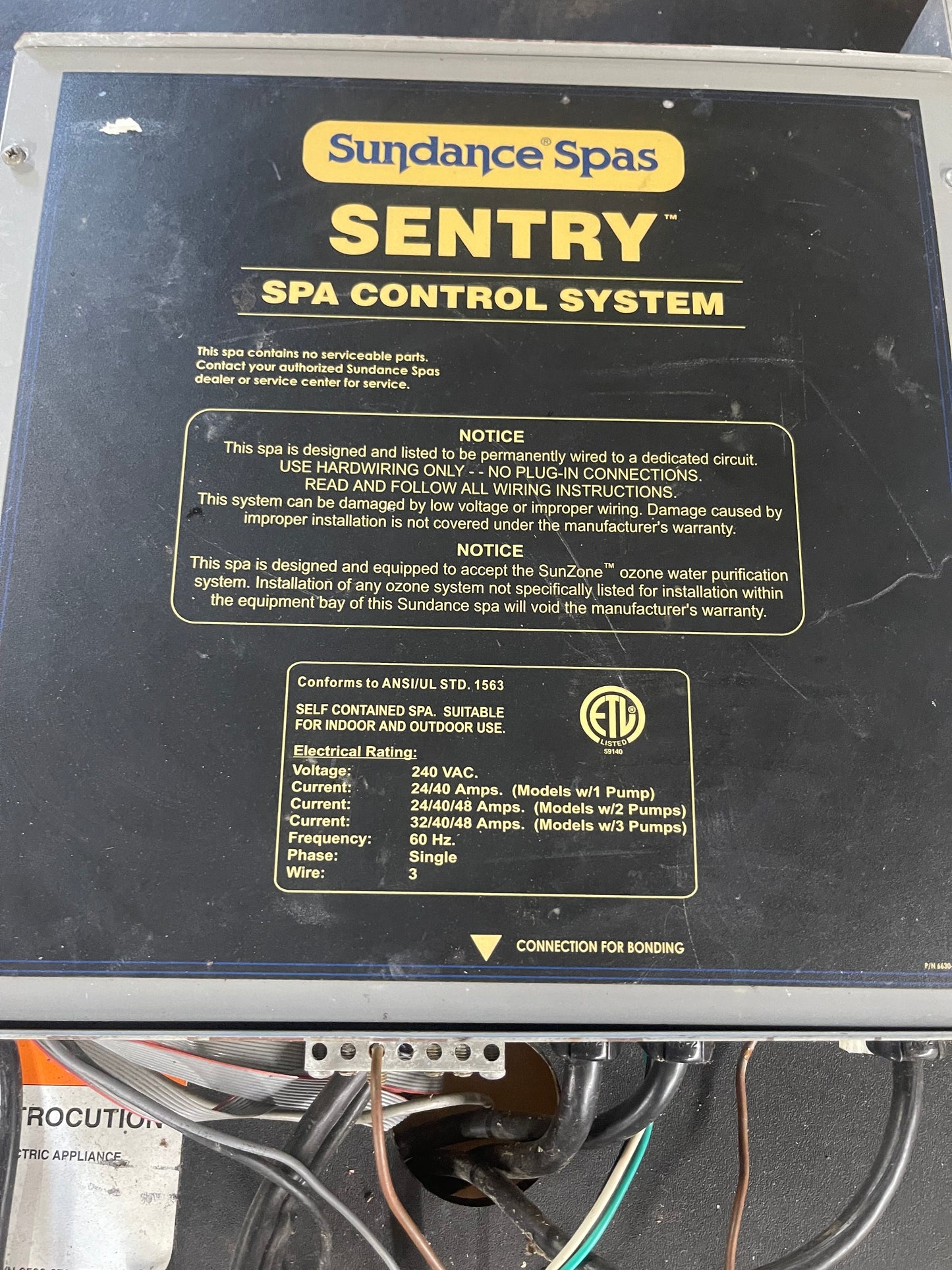 Sentry Sundance Spa Control System