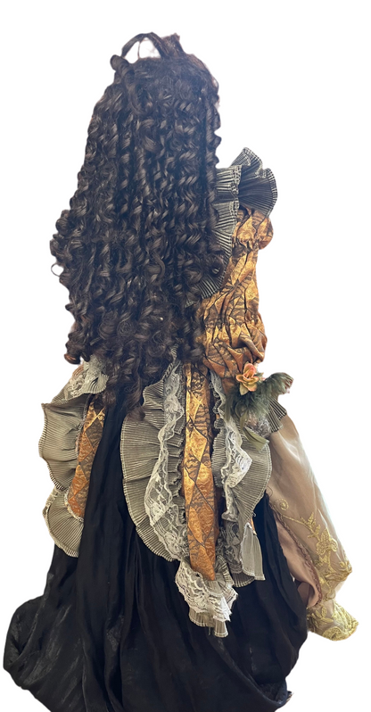 VERY RARE 4 FOOT VINTAGE ASHLEY BELLE PORCELIAN DOLL, SOUTHERN BELLE STYLE V-47