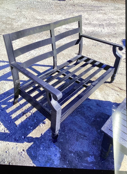 Outdoor Loveseat, Two Chairs & Table, Aluminum, RR