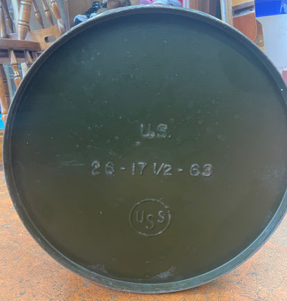 1963 CIVIL DEFENSE 17 1/2 GALLON MILITARY SURVIVAL BARREL VINTAGE (Drum Only) Nr 1