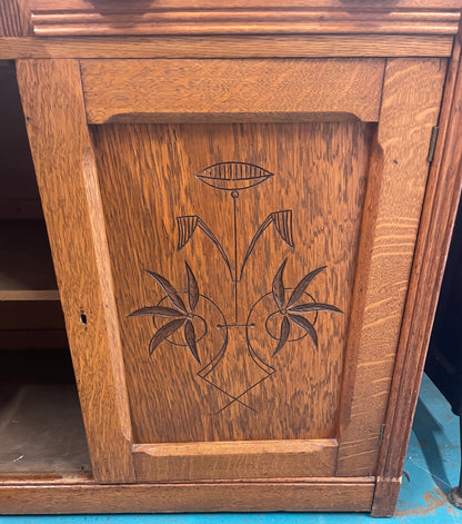 French Art Deco Two Drawer Marble Top Dresser