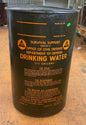 Metal Vintage Department of Civil Defense Survival Barrel 17.5 GAL w/ Lid 24" (Drum Only) Nr 5