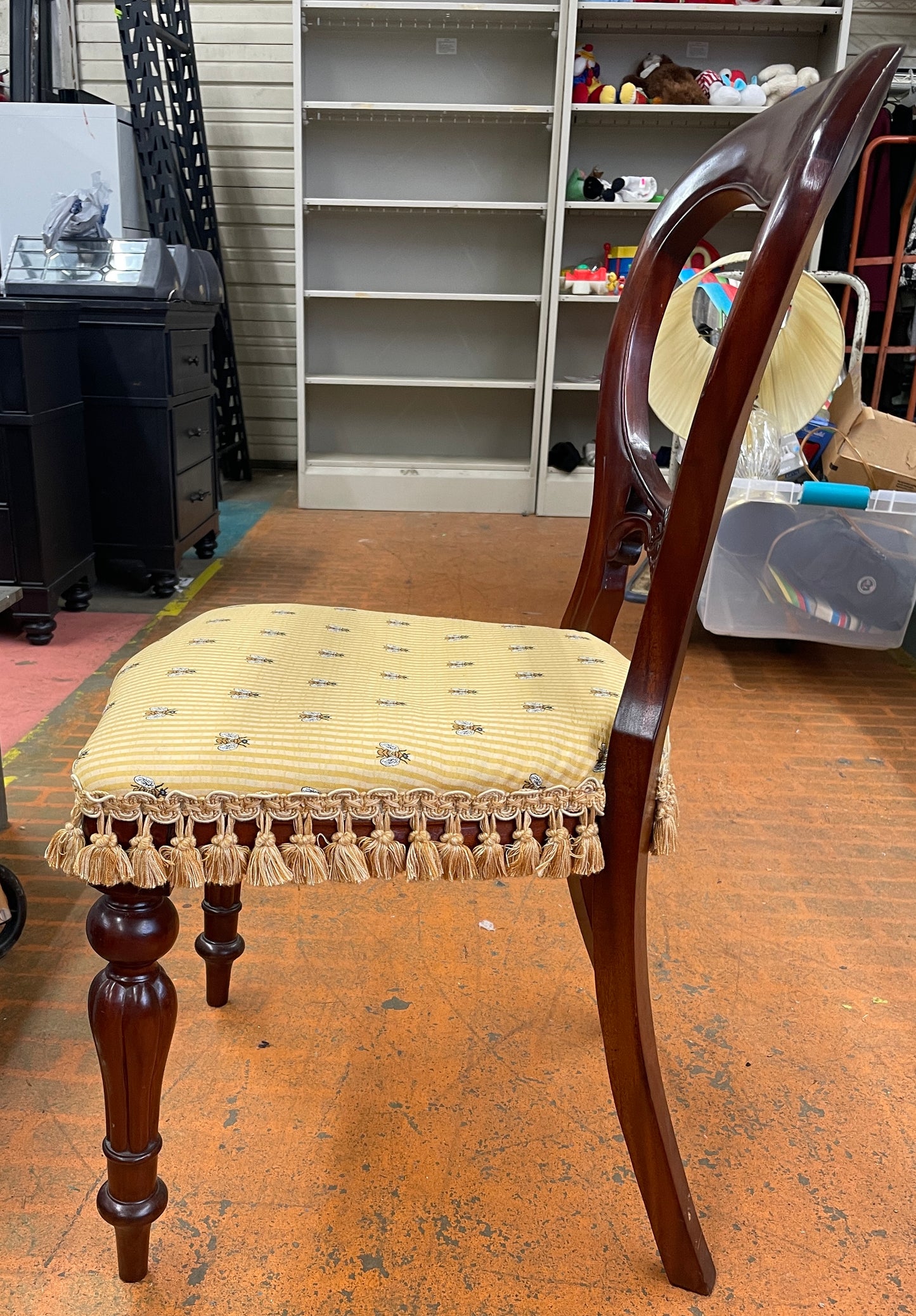 Victorian Style Balloon Back Mahogany Children's / Doll Parlor Chair