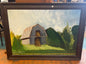 D. B. Snow 1981 Authentic Vintage Oil Painting Country Barn Scenic Landscape