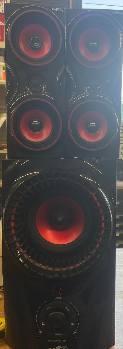 BeFree Sound BFS-99X-RB Bluetooth Speaker System (Red) - 2.1 Channel Surround V#32