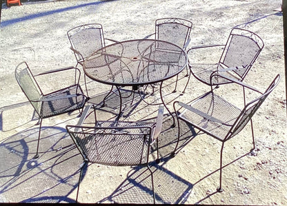 Outdoor Table & Six Chairs, Plantation Patterns, RR
