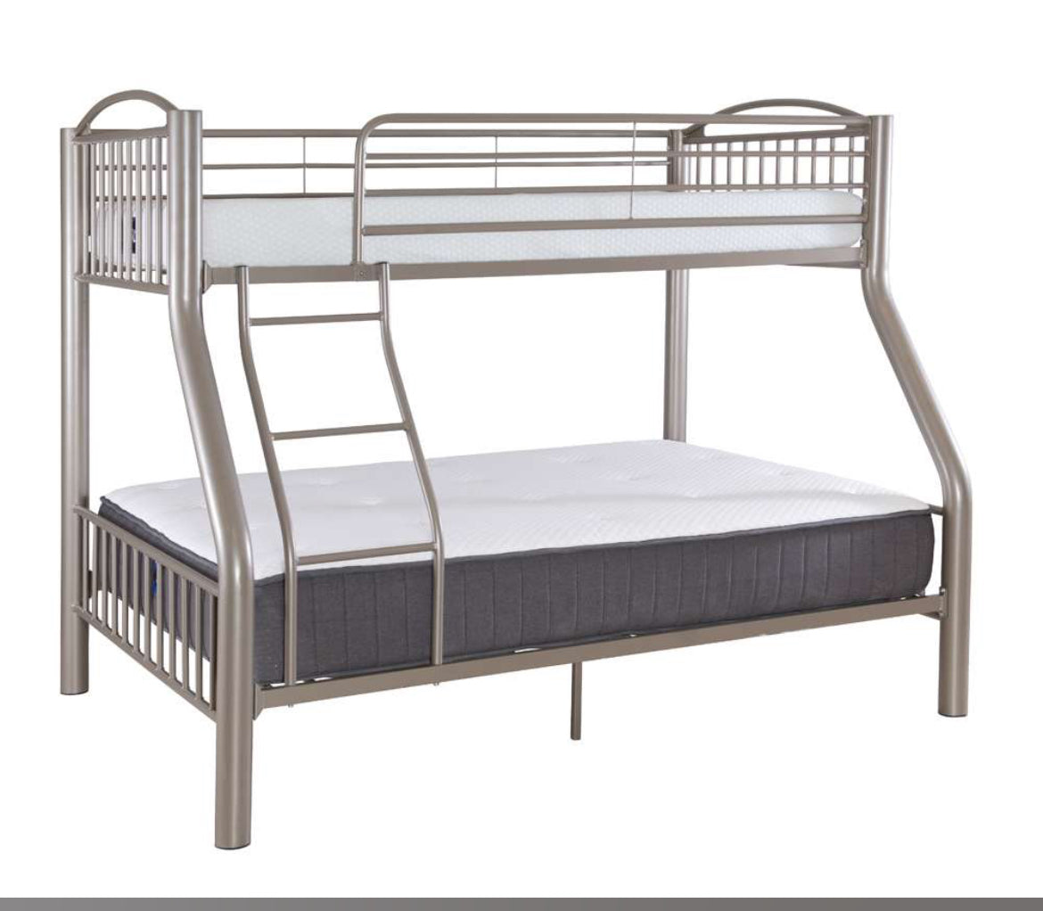 POWELL COMPANY - TWIN OVER FULL PEWTER COLORED BED - 941-192