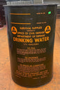 Metal Vintage Department of Civil Defense Survival Barrel 17.5 GAL w/Lid 24" (Drum Only) Nr 3