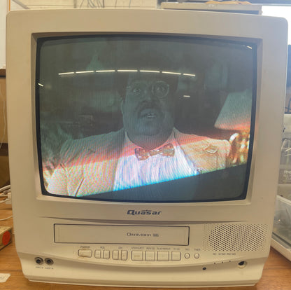 Quasar VV-1310W 13" Television TV/VCR Combo White