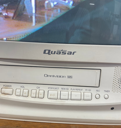 Quasar VV-1310W 13" Television TV/VCR Combo White