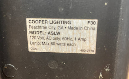 Pair of Cooper Lighting Outdoor Wall Lamps ASLW