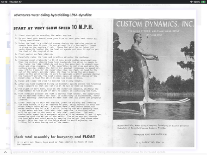 Vintage Water Ski Hydrofoil, Cosmo Dynamics